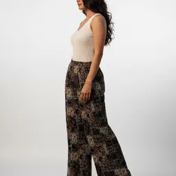 rap 'n' tog Women Loose Fit Multicolor Viscose Rayon Trousers image 3
