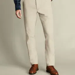 charles tyrwhitt Men Patterned Extra Slim Fit Flat-Front Chinos image 1