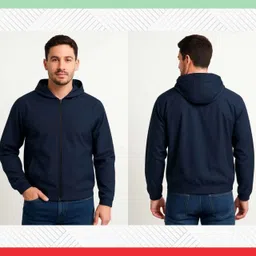 RainfunTrend Solid Men's Windcheaters Jacket Regular Fit Solid Men Wind Cheater image 2