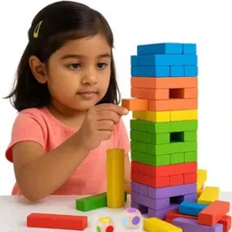 akshar toyz rainbow toys Colorful Wooden Stacking Games Building Blocks For Kids Plywood Wood Block-picture-20