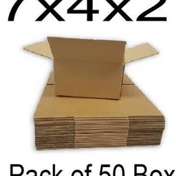 s n packaging Corrugated Cardboard 3 Ply Corrugated Box Size L=7, W=4, H=2 Inches| Packaging Boxes for Moving/Storage Packaging Box-picture-20