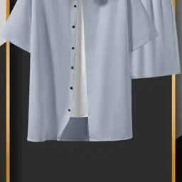 7starenterprise7 Men Top & Shorts Set Grey Solid-picture-15