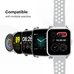 Noise Sports Edition Silicone Sport Strap for Noise ColorFit & NoiseFit (22mm) (Lightweight & Rugged, Silver/White) image 4