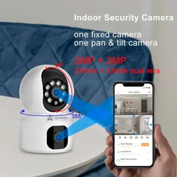 ApnaCam DuoXR IP Dual Lens Wireless WiFi Smart CCTV Camera | Ultra HD View, Night Vision Security Camera image 3