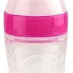 saraswati kart Baby Food Feeder Bottle With Spoon And Silicone Fruit Nibler With Free Bibs 2pcs - Silicon, BPA Free image 2