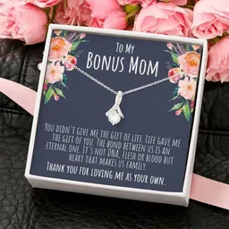 rakva Gift Bonus Mom Necklace, Gift For Stepmom, Second Mom, Mother-In-Law Necklace Rhodium Zircon Sterling Silver Pendant Set-picture-26