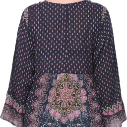 veldress Casual Bell Sleeves Geometric Print Women Multicolor Top image 5