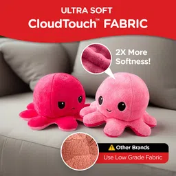 michelle's Reversible Octopus Soft Toy for Kids & Adults | Mood Changing Plush Gift - 15 cm image 2