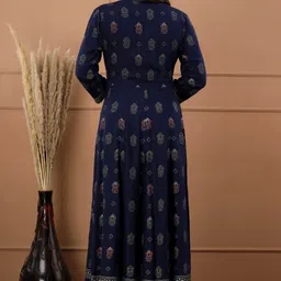 satlok fashion Polka Print Cotton Rayon Stitched Anarkali Gown image 2