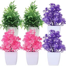 kanraj artificial flowers for decoration Multicolor Wild Flower Artificial Flower with Pot-picture-22