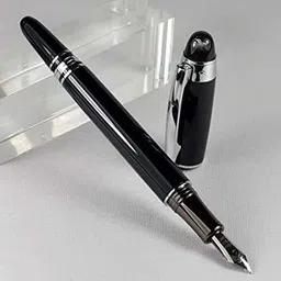 levin 79 Starwalker Black Fountain Pen with Silver Trim Checked Fountain Pen-picture-27
