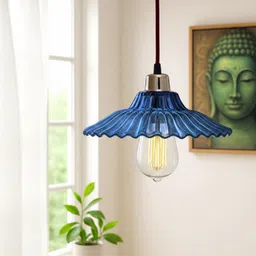 glowhere Blue Glass Industrial Pendant Light | Retro Edison Hanging Lamp for Home Pendant Lamp Ceiling Lamp-picture-17