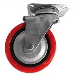 pacificmovers PU Plate Type Trolley Wheel Without Break 6 X 2 INCH Rubber Furniture Caster-picture-27