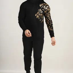 tripr Men Night Suit Set Black Printed-picture-12