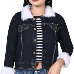 sumondresses Women Solid Denim Jacket-picture-14