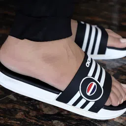 aadi Synthetic Leather Daily Casual Slider Men Slippers image 4