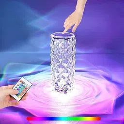 RuHaNest Crystal Lamp Rose Diamond Touch Lamp LED RGB 16 Colors USB Charging with Remote Table Lamp-image-79