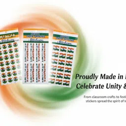 awals crestions 2 cm Patriotic India Flag Sticker Sheet Glow in the Dark Sticker image 2