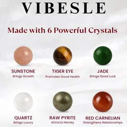 vibesle Pyrite, Green Aventurine, Citrine + Golden, Tiger's Eye, Citrine, 7 Chakra, Clear Quartz Beads, Agate, Crystal Bracelet image 4