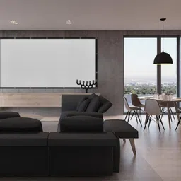 Spline 240 inch 4K 16:9 Portable Eyelet Foldable for Home Anti-Crease Indoor Outdoor Projector Screen (Width 610 cm x 531 cm Height) image 3