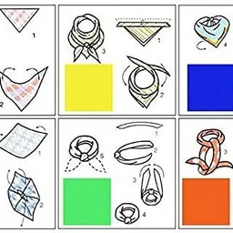 Stylewell Pure Soft Pure Soft Breathable Double Side Printed Multifunctional Paisley Print Ambi Hanky ["Navy Blue"] Handkerchief image 4