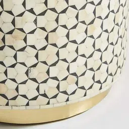 casagold Targua Bone Inlay End Table In Black Colour image 4