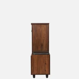 solace craft Clovis Shoe Rack With Seating In Classic Walnut Finish image 5