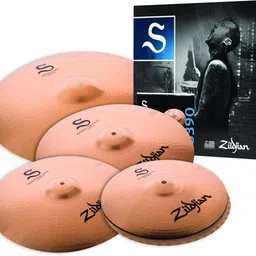 zildjian S390 S Series Performer 4-Piece Cymbal Set (Gold) Clash Cymbal image 1