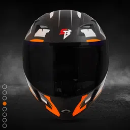 steelbird SBA-20 Hunt ISI Certified Flip-Up Graphic Helmet for Men with Inner Sun Shield Motorbike Helmet image 5