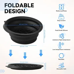 padchaaya Silicone Massage Bowl Foldable Face Ice Bath Bowl for Swelling Relief, Relieve Skin, Pore Shrinking image 2