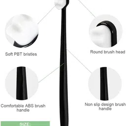 kashtabhan Soft Bristle Toothbrush with Portable Toothbrush Head Cover Case Ultra Soft Toothbrush image 4