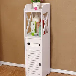 ss arts Bathroom Cabinet with Door Bath Rack Chest Toilet Paper Holder Organizer Microfibre Toilet Paper Holder-picture-23
