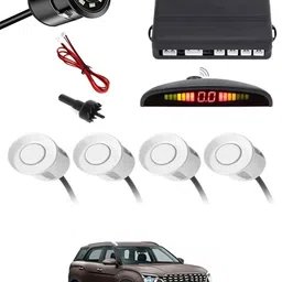 zplus Car Parking Sensors - Set of 4 with Reverse Parking Camera (White)-7 Safety of Passengers/Car One Alarm Kit-2416 Parking Sensor-picture-29