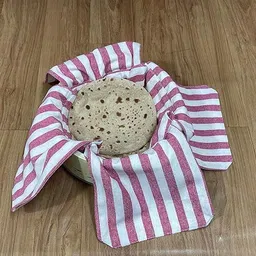 mega cart home Cotton Double Layer Roti Clothes Wrap with Flaps, Cotton Cloth for Chapati Striped Roti Square Flap Cover-picture-18