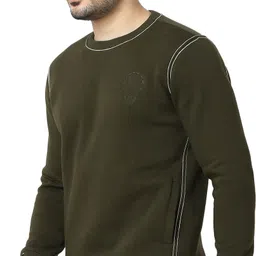spykar Men Full Sleeve Solid Sweatshirt image 2
