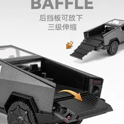 skstore Tasla Cyberpickup 1:32 Metal Die Cast Car Open Door, Light Sound Kids image 4