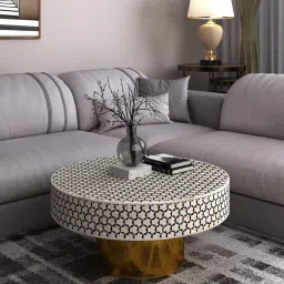 casagold Targua Bone Inlay Coffee Table In Black Colour image 1