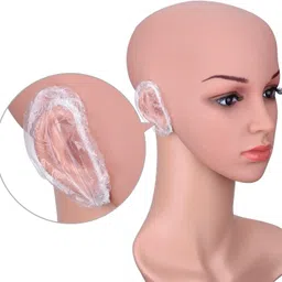 nd brothers Ear Cover for Shower 100 Pcs, Waterproof Ear Protector, Ear Shower Caps ND23 image 1