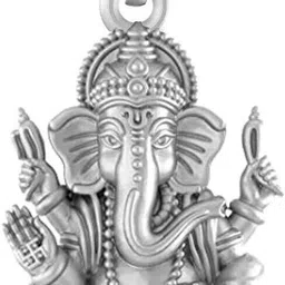 akshat sapphire Sterling Silver (92.5% purity) God Ganesh Pendant for Men & Women Pure Silver Lord Ganapathy Locket for Good Health & Wealth Sterling Silver Locket-picture-16