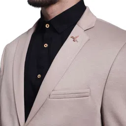 cantabil Men Solid Single Breasted Casual Blazer image 5