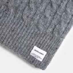 jack & jones Self Design Polyester Men Grey Scarf image 3