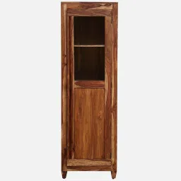 woodsworth from pepperfry Rezzan Sheesham Wood Book Case in Rustic Teak Finish image 5