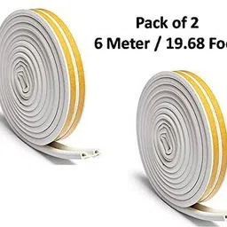 bellveen D Shaped Self-Adhesive Epdm Doors and Windows Rubber Weatherstrip 6 Meter 10 mm Table Tennis Rubber image 3
