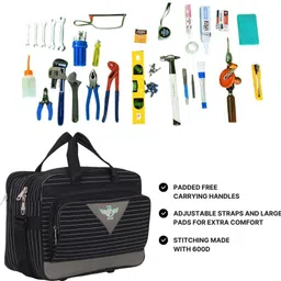 RBW Heavy-Duty Canvas Tool Bag for Electricians, Plumbers & Mechanics – 11.5 inh Canvas Tool Bag-picture-15