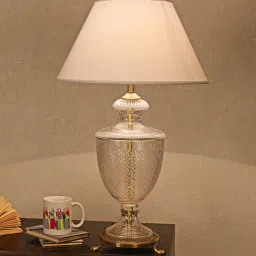 kapoor lampshades White Cotton Table Lamp image 1