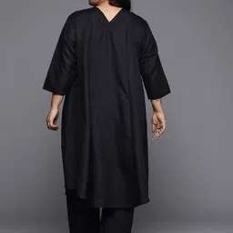 Sztori Plus Size V Neck A Line Kurta With Trouser image 5