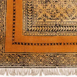 casavani Brown Cotton Geometric 4x6 Hand Woven Dhurrie image 5