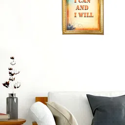 Hawai Gold-Toned & Blue Self Design Wood Wall Photo Frame image 3