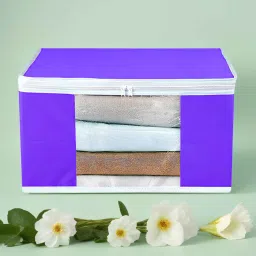 atorakushon Purple Solid Non Woven (Pack Of 12) Organiser image 1