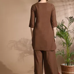 aayusika V- Neck Cotton Top With Palazzos image 3